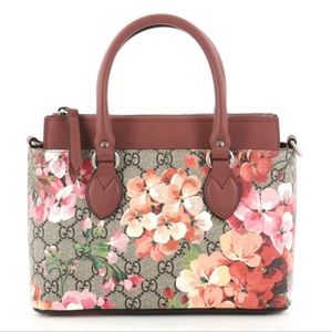 GUCCI 453177 GG Supreme Monogram Blooms
Mini Zip Top Tote Hand Shoulder Bag